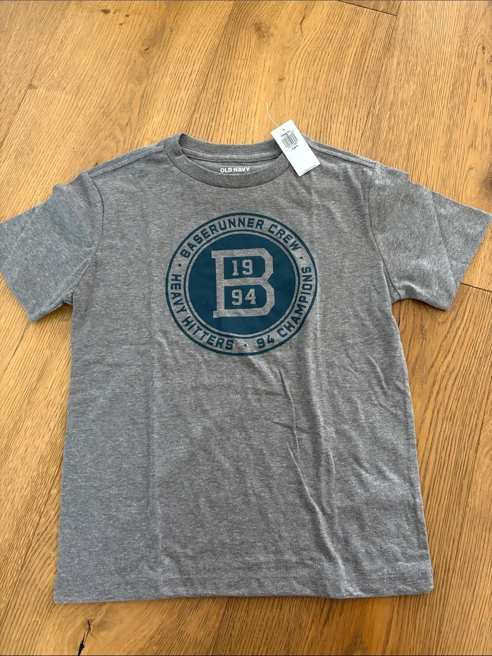 Brand new with tags, Old Navy Boys Gray Short Sleeve T-Shirt, size S 6-7 small